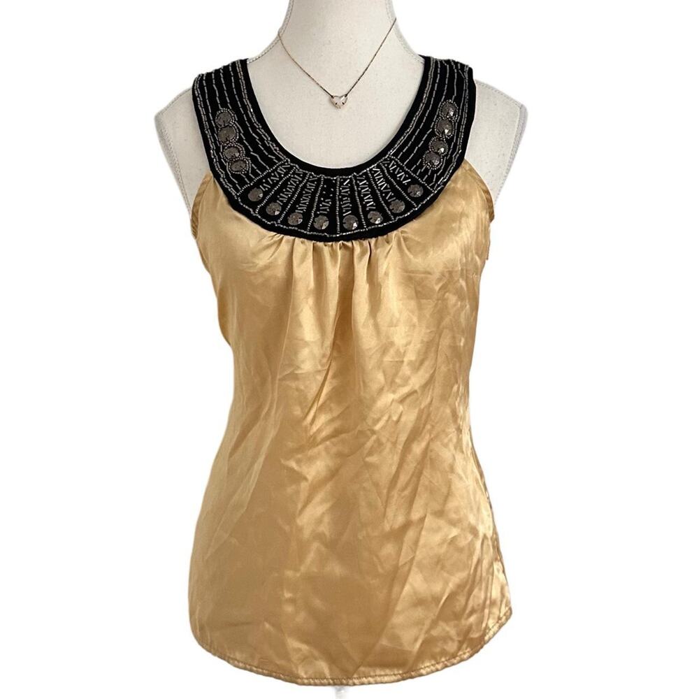 BCX Vintage Asian Beaded Glamour Full Length Top Size Small